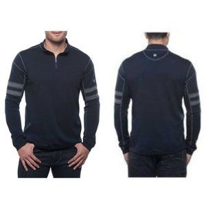KUHL Team 1/4-Zip Baselayer Long Sleeve Pullover Blue Size L